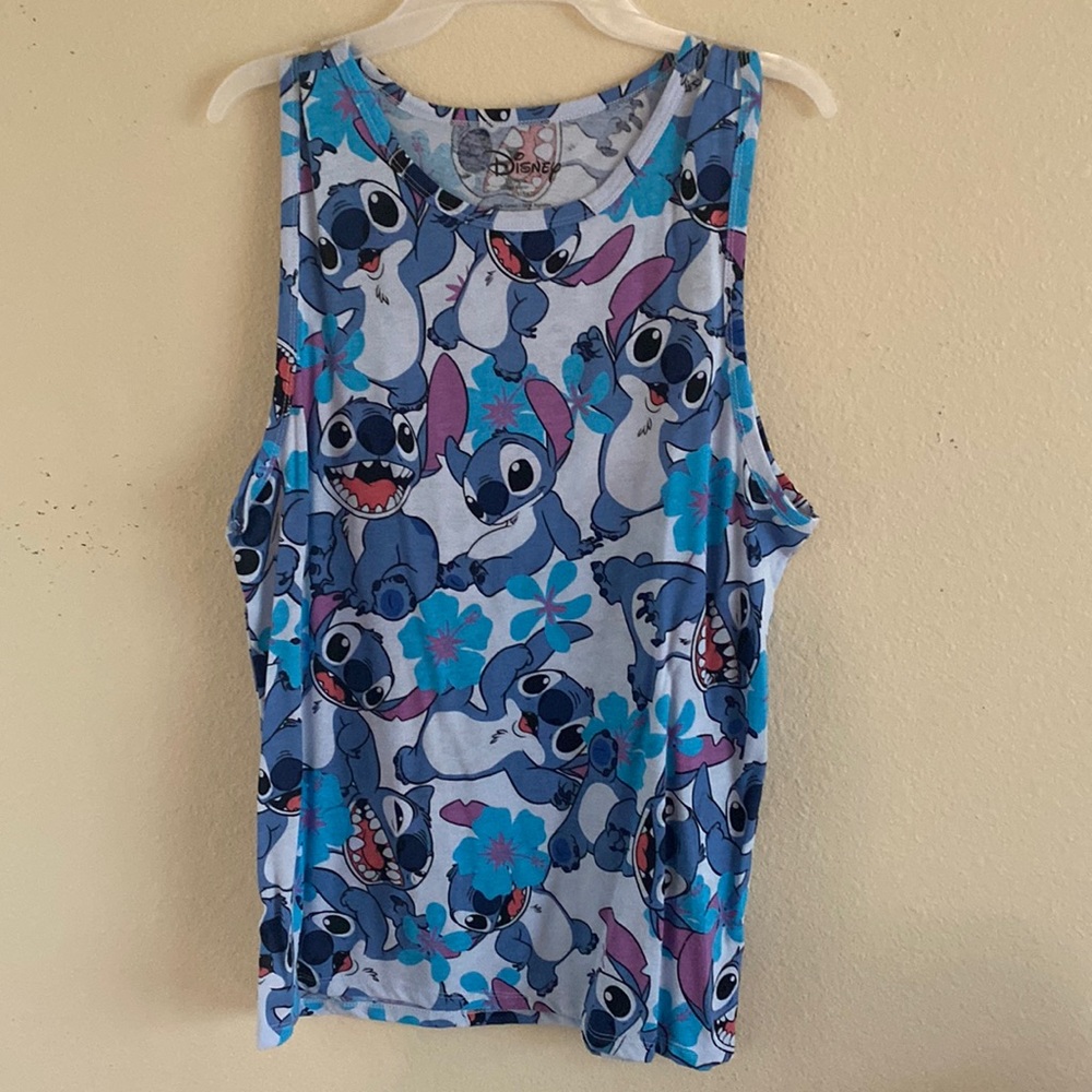 Stitch Tank Top, Size XL. Polyester and Cotton.